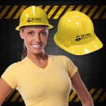 Yellow Novelty Plastic Construction Hat with Logo