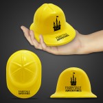 Mini Yellow Plastic Construction Hat with Logo