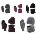 Personalized 3 Pieces Set Gloves Scarf Collar Keep Warm