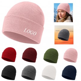 Logo Branded Warm Knit Cap for Men and Women