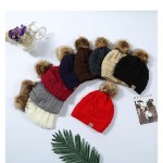 Personalized Warm Knitted Hat Furry Balls Pompom
