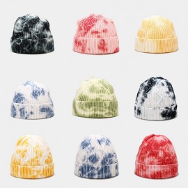 Custom Tie-Dye Knitted Caps For Men Women Winter