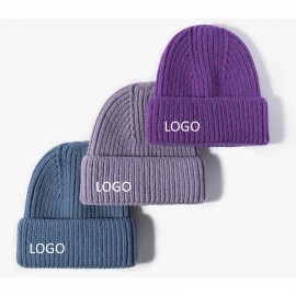 Thickened Knitted Wool Hat with Logo  Thickened Knitted Wool Hat with Logo