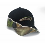 6 panel cap, Barbed Wire trim detail, design your own! Logo Embroidered