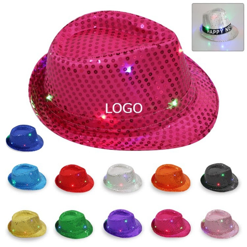 LED Shinny Jazz Hats with Logo