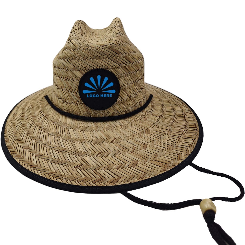 Lifeguard Beach Sunshade Straw Hat with Logo