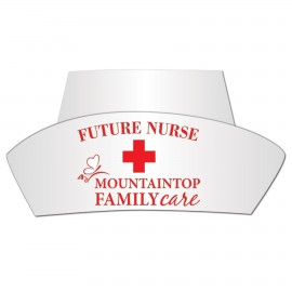 Nurse's Poster Board Hat w/ Elastic Band with Logo  Nurse