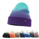 Gradient Knitted Hat with Logo