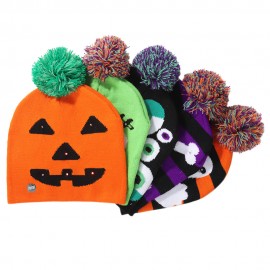 Personalized Led Light Halloween Knitted Hat  Personalized Led Light Halloween Knitted Hat