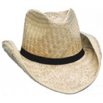 Seagrass Straw Cowboy Hat w/Wide Brim Logo Embroidered