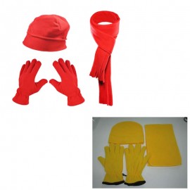 Granulated Fleece Winter Warm Three-piece Set Branded