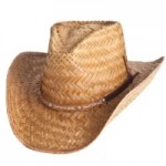 Straw Cowboy Hat w/Hatband Branded