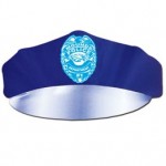 Custom Police Hat headband w/Elastic Band