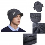Peaked Cap Warm and Thick Winter Hat with Logo