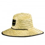 Straw Hat Woven Lifeguard-Style Hat w/Woven Patch with Logo