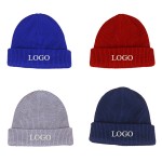 Logo Embroidered Knit Beanie Hat