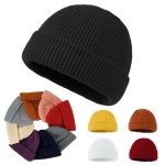 Warm Knitted Hat Logo Embroidered