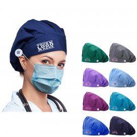 Bouffant Scrub Cap With Sweatband with Logo