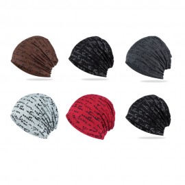 Spring Autumn Printed Alphabet Hip Pop Knitted Beanie Hat with Logo