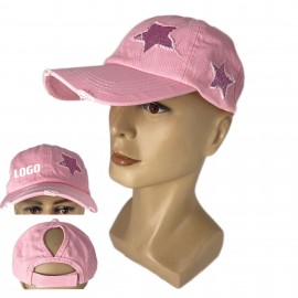 Logo Branded Distressed Sports Cap  Logo Branded Distressed Sports Cap