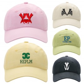 Custom 6-Panel Tencel Cotton Embroidered Curved Brim Baseball Cap
