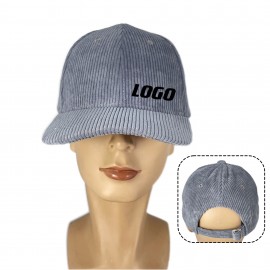Corduroy Baseball Cap with Logo  Corduroy Baseball Cap with Logo