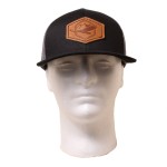 Personalized Genuine Leather Patches on Hats | Trucker Meshback | Choose Patch Shape and Location| Choose Color