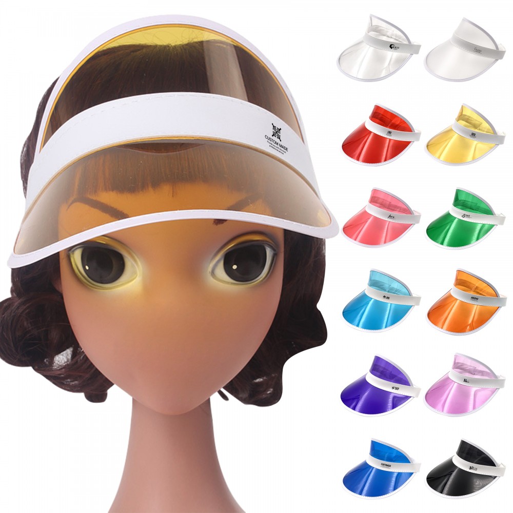 Custom Plastic Clear Sun Visors with UV Protection