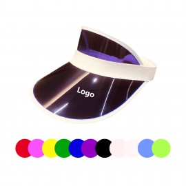 Promotional MOQ 50pcs Empty Top PVC Translucent Visor Cap