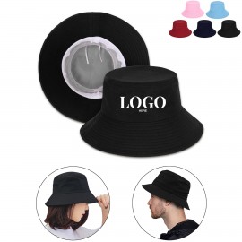Personalized Cotton Brim Bucket Hat Wide  Personalized Cotton Brim Bucket Hat Wide
