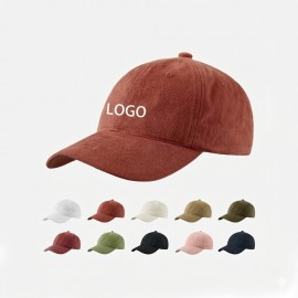 Logo Branded Organic Cotton 6-Panel Adjustable Dad Cap