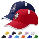 Logo Branded Embroidery Quick Dry Polyester Baseball Cap With Mesh Eyelets