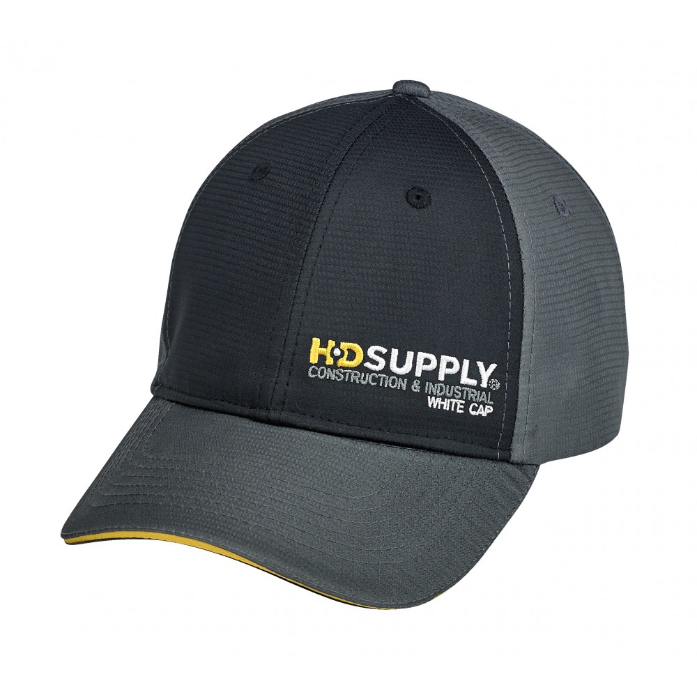 6 panel cap, Sandwich Visor trim detail, design your own! Logo Embroidered 6 panel cap, Sandwich Visor trim detail, design your own! Logo Embroidered