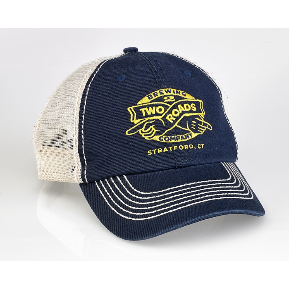 6 Panel Mesh Back with Heavy Visor Stitching Custom Imprinted 6 Panel Mesh Back with Heavy Visor Stitching Custom Imprinted