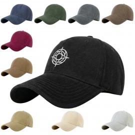 Cotton Baseball Cap With Widened Brim with Logo