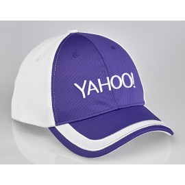 Branded 6 Panel cap with visor applique