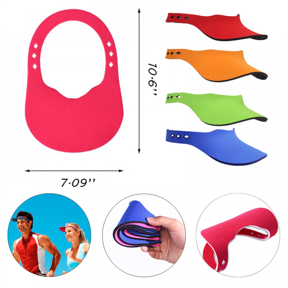 Logo Embroidered Sport Hat/Neoprene Sun Visor Logo Embroidered Sport Hat/Neoprene Sun Visor
