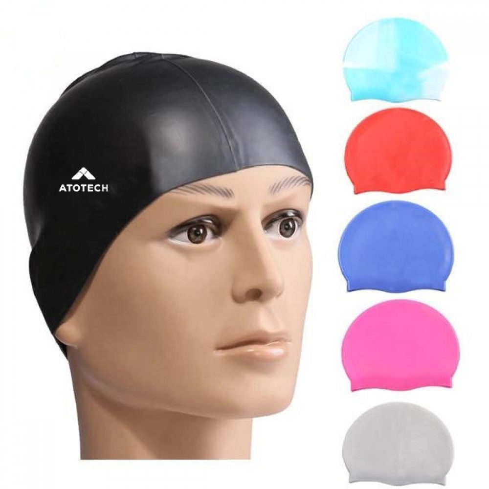 Logo Embroidered Silicone Swimming Caps Logo Embroidered Silicone Swimming Caps