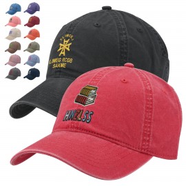 Washed Cotton Baseball Cap with Logo