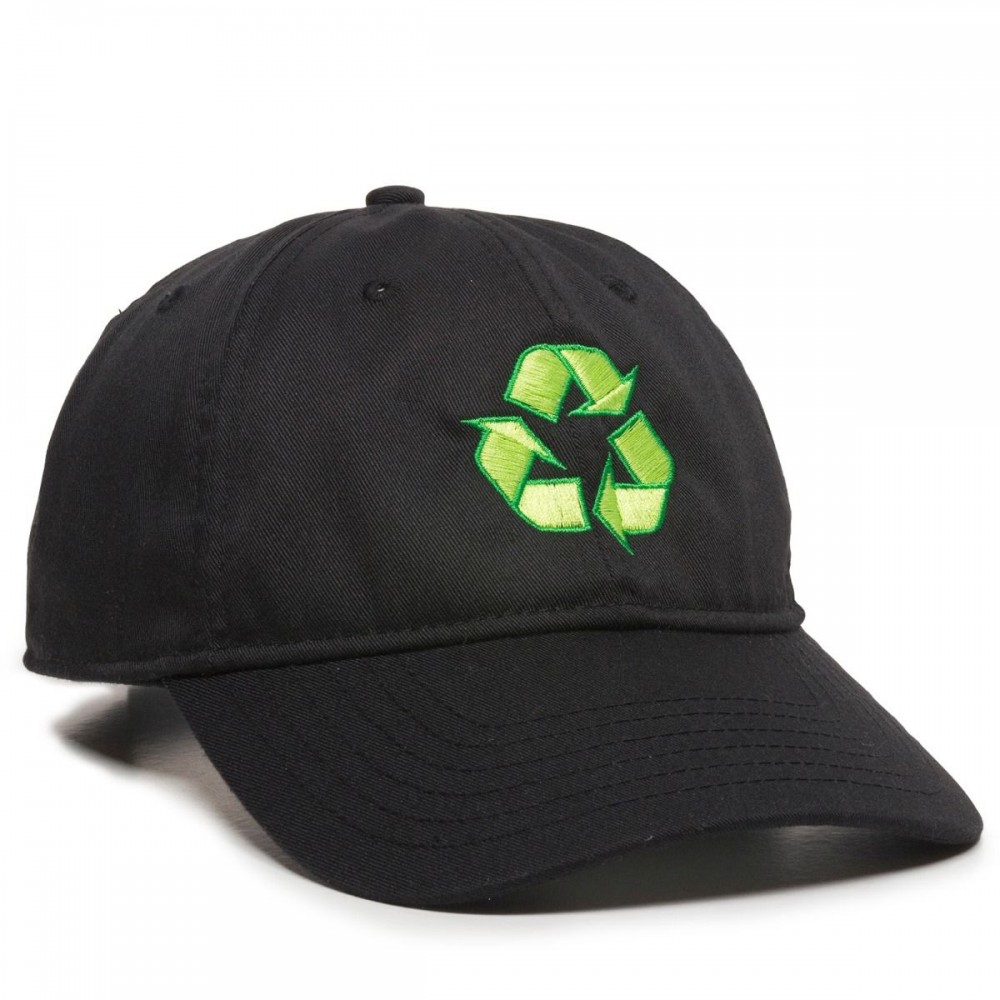 Recycled Plastic Cap w/Solid Back with Logo