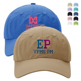 Logo Branded Six-Panel Polyester Quick-Drying Embroidery Baseball Caps With Metal Closure