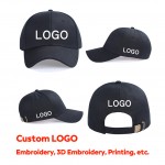 Logo Branded Cotton Twill Cap with Buckle Closure