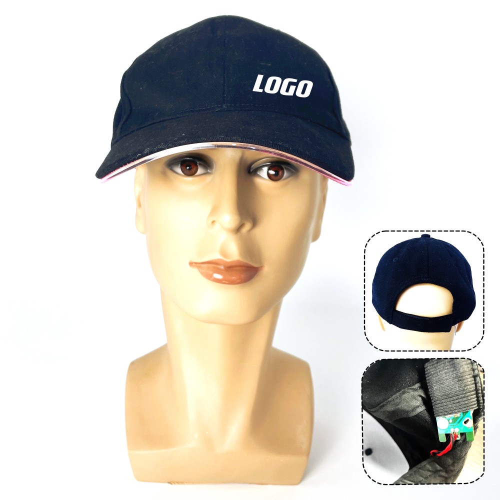 LED Baseball Cap with Logo