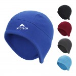 Logo Embroidered Polar Fleece Beanie Hat