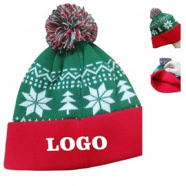 Custom Elite Pom Beanie with Cuff MOQ 100PCS  Custom Elite Pom Beanie with Cuff MOQ 100PCS