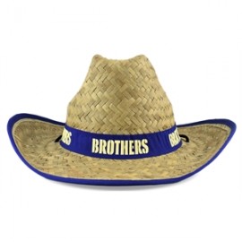 Customized MOQ 25pcs Domestic Western Cowboy Straw Hat With Custom Patch  Customized MOQ 25pcs Domestic Western Cowboy Straw Hat With Custom Patch