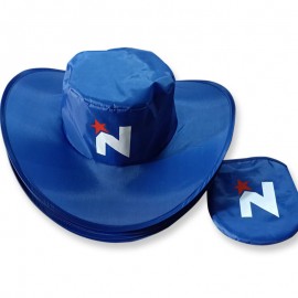 Branded Polyester Foldable Cowboy Hat With Pouch
