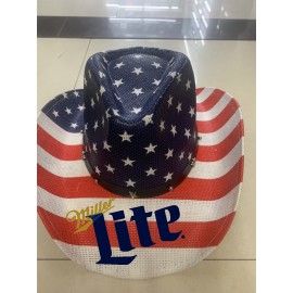 Custom Customized Panama American Flag Cowboy Straw Hat