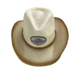 Customized Painted Raffia Cowboy Hat
