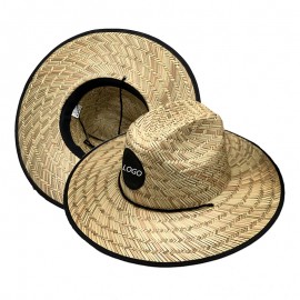 Customized Summer Straw Hat With Custom Patch